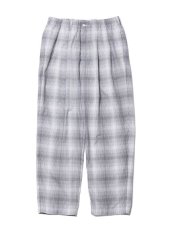 画像1: COOTIE   Ombre Check 2 Tuck Easy Pants (White × Gray) (1)