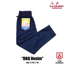 画像1: COOKMAN  シェフパンツ Chef Pants BBQ Denim (Navy) (1)