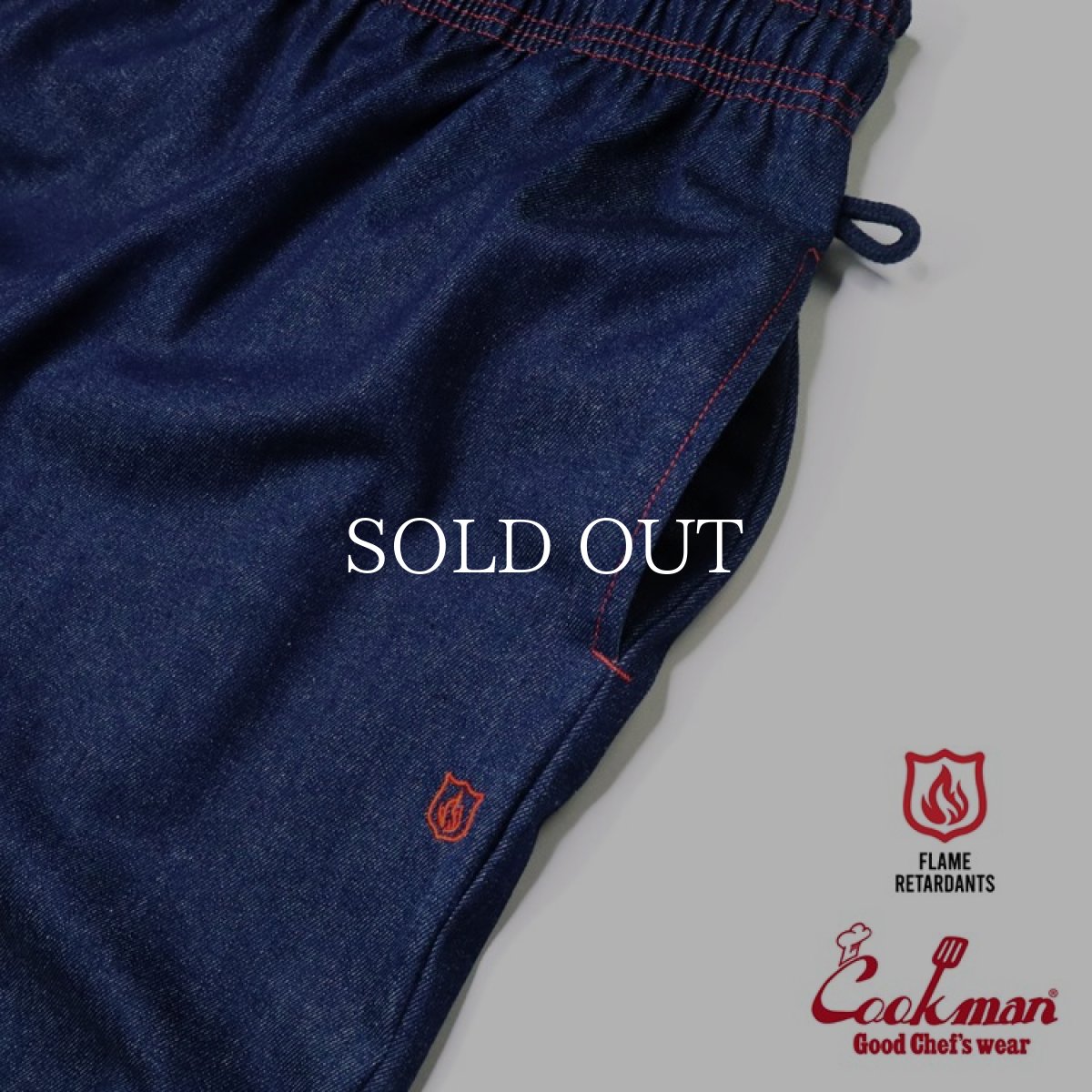 画像9: COOKMAN  シェフパンツ Chef Pants BBQ Denim (Navy) (9)