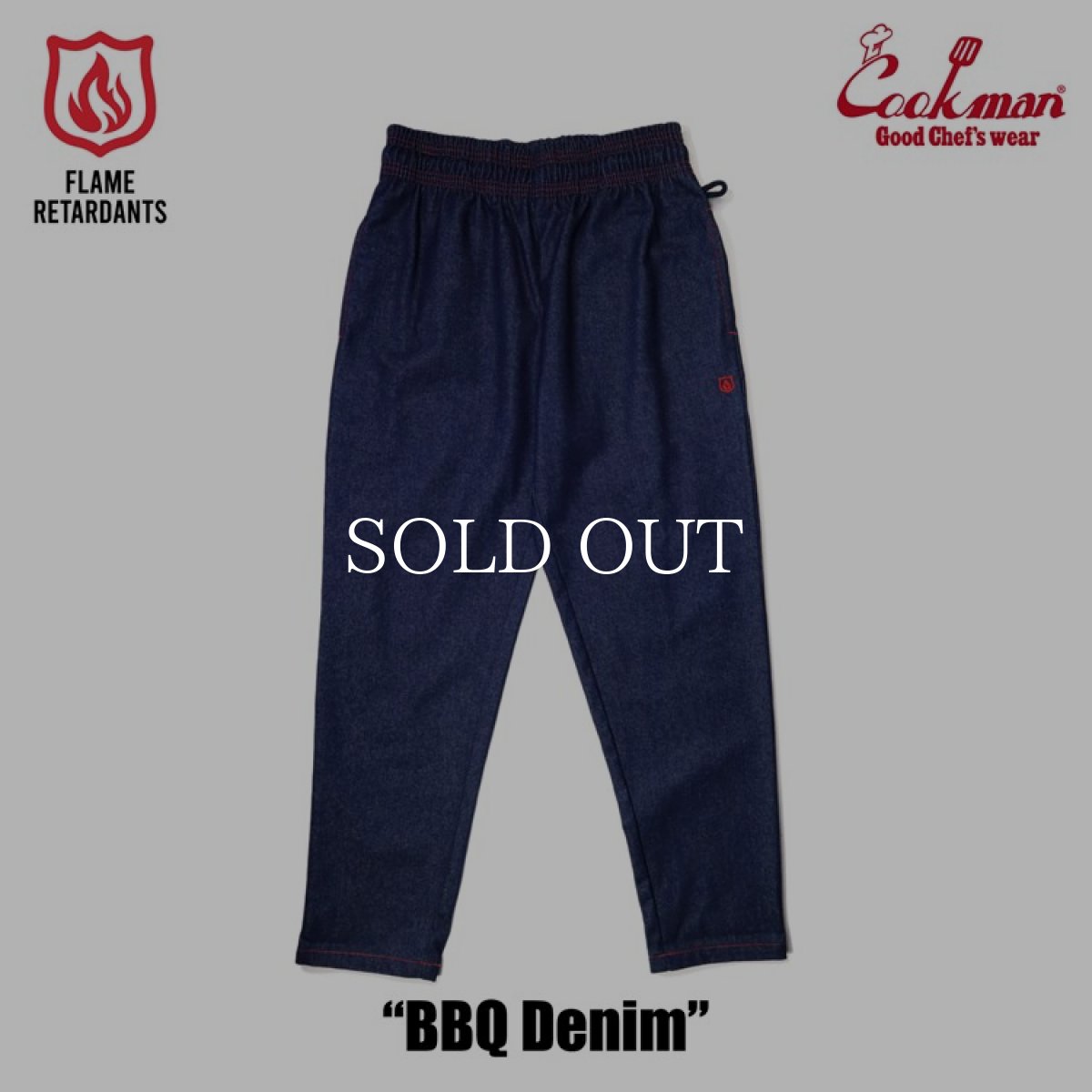 画像4: COOKMAN  シェフパンツ Chef Pants BBQ Denim (Navy) (4)