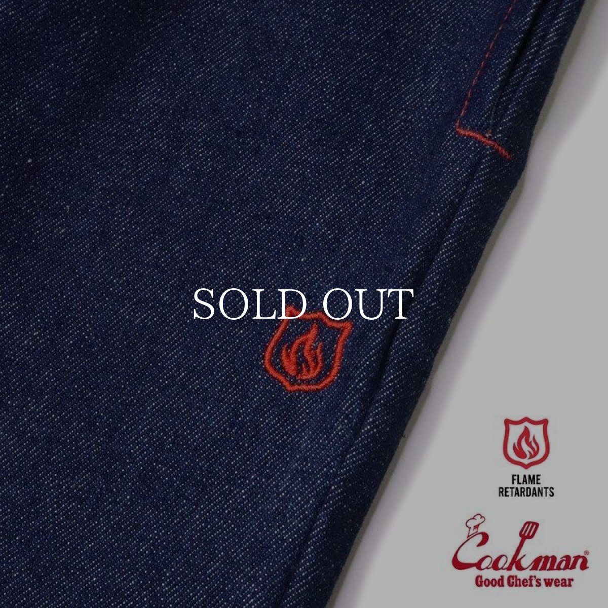 画像10: COOKMAN  シェフパンツ Chef Pants BBQ Denim (Navy) (10)