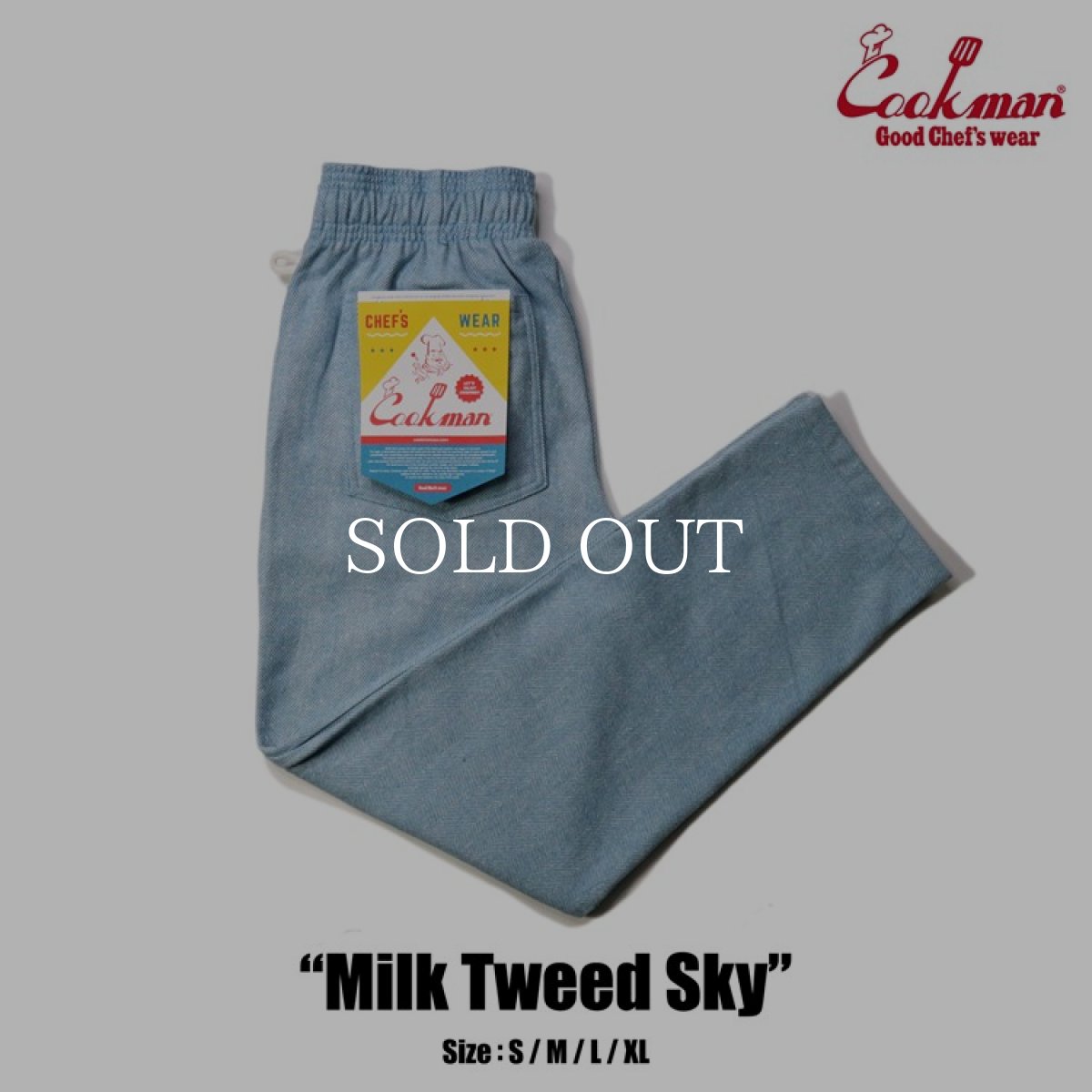 画像1: COOKMAN  Chef Pants Milk Tweed Sky (Light Blue) (1)