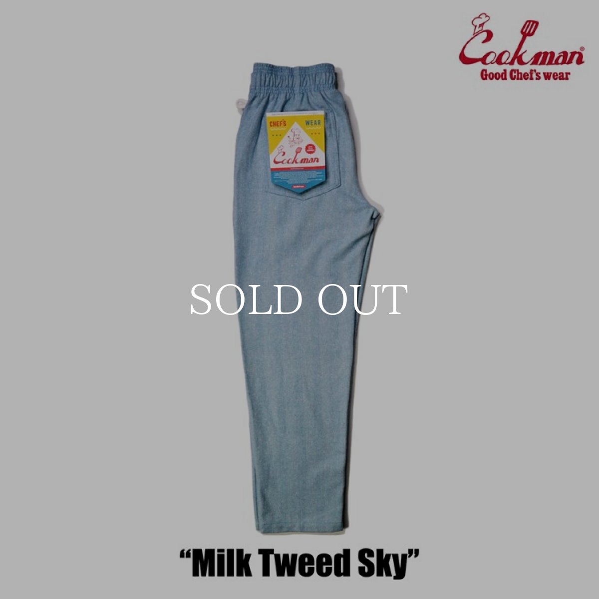画像2: COOKMAN  Chef Pants Milk Tweed Sky (Light Blue) (2)