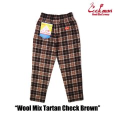 画像3: COOKMAN  Chef Pants Wool Mix Tartan Brown (Brown) (3)