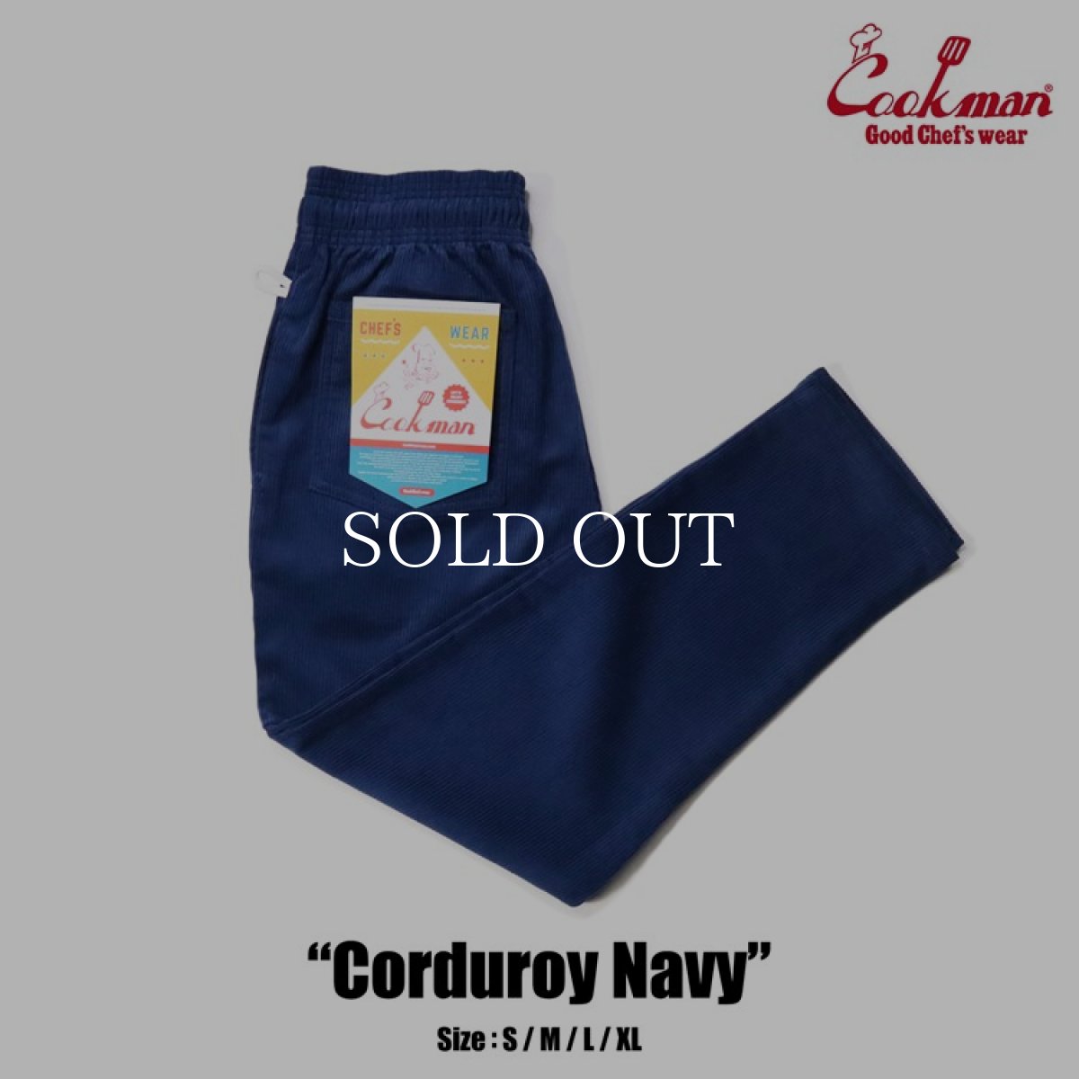 画像1: COOKMAN  Chef Pants Corduroy Navy (Navy) (1)