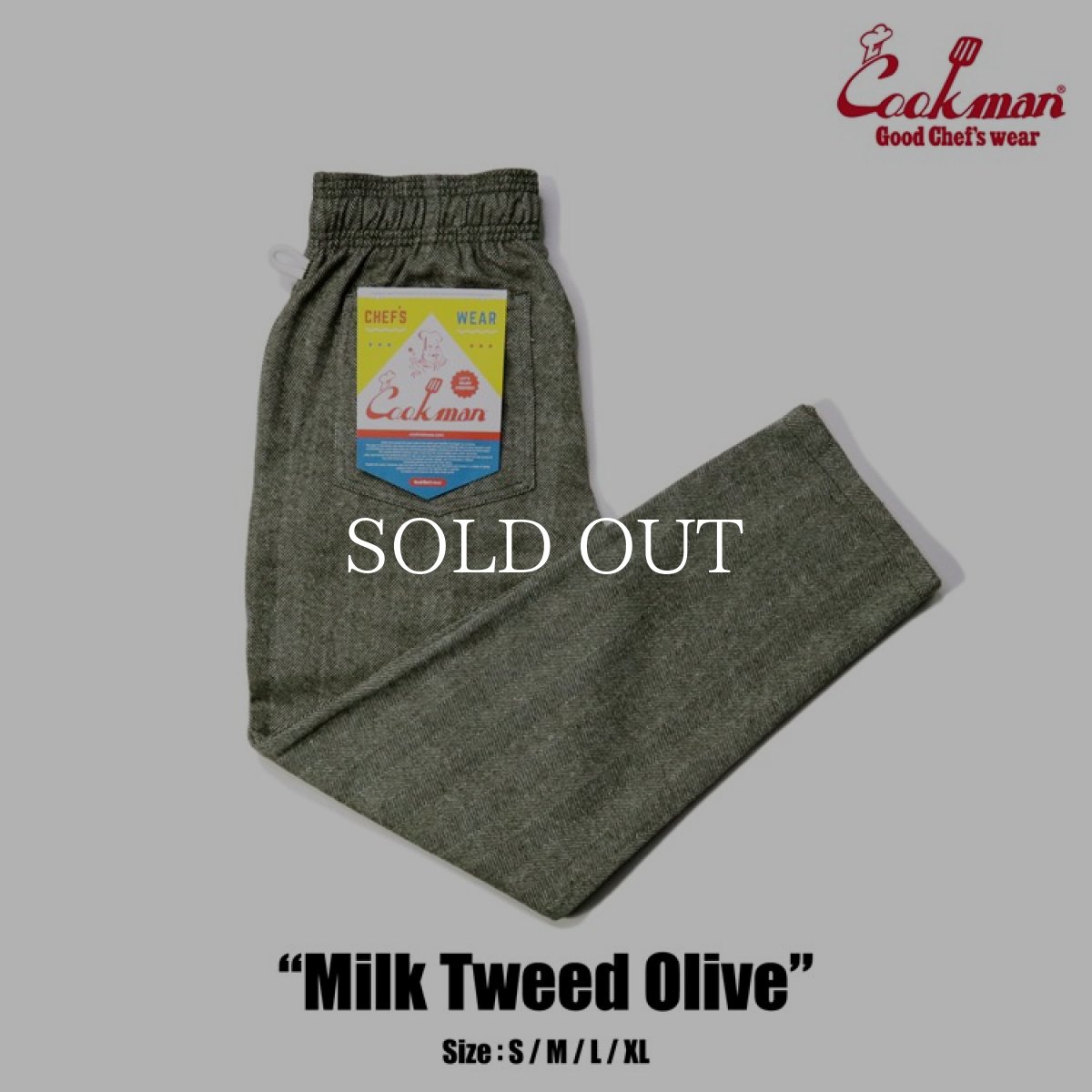 画像1: COOKMAN  Chef Pants Milk Tweed Olive (Olive Green) (1)