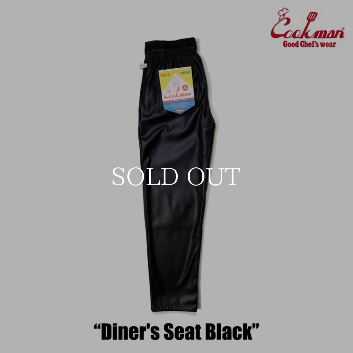 画像2: COOKMAN  Chef Pants Diner's Seat Black (Black) (2)
