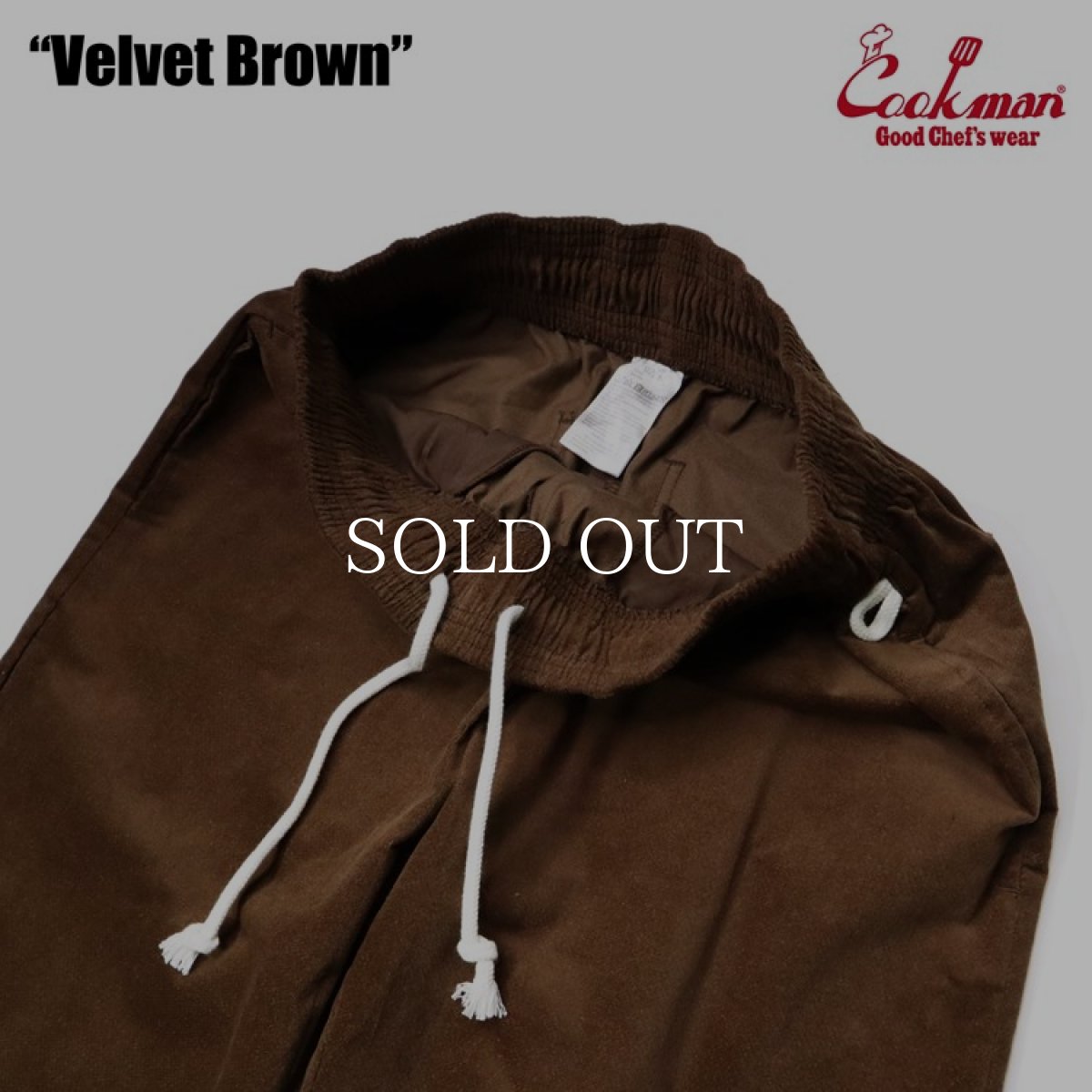 画像5: COOKMAN  Chef Pants Velvet Brown (Brown) (5)