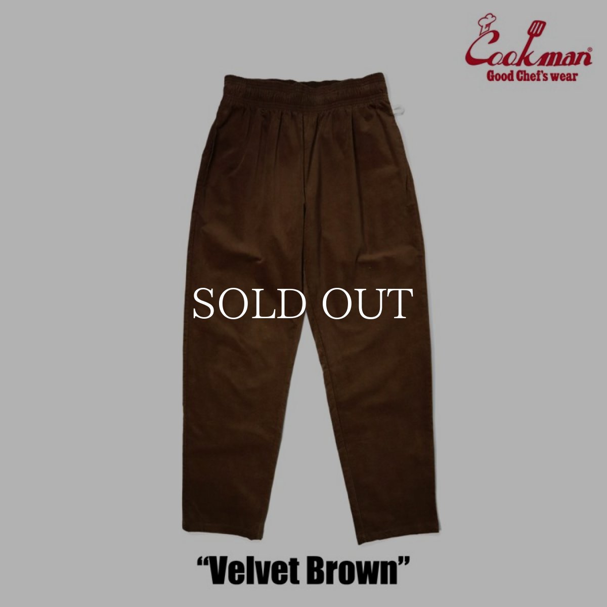 画像4: COOKMAN  Chef Pants Velvet Brown (Brown) (4)