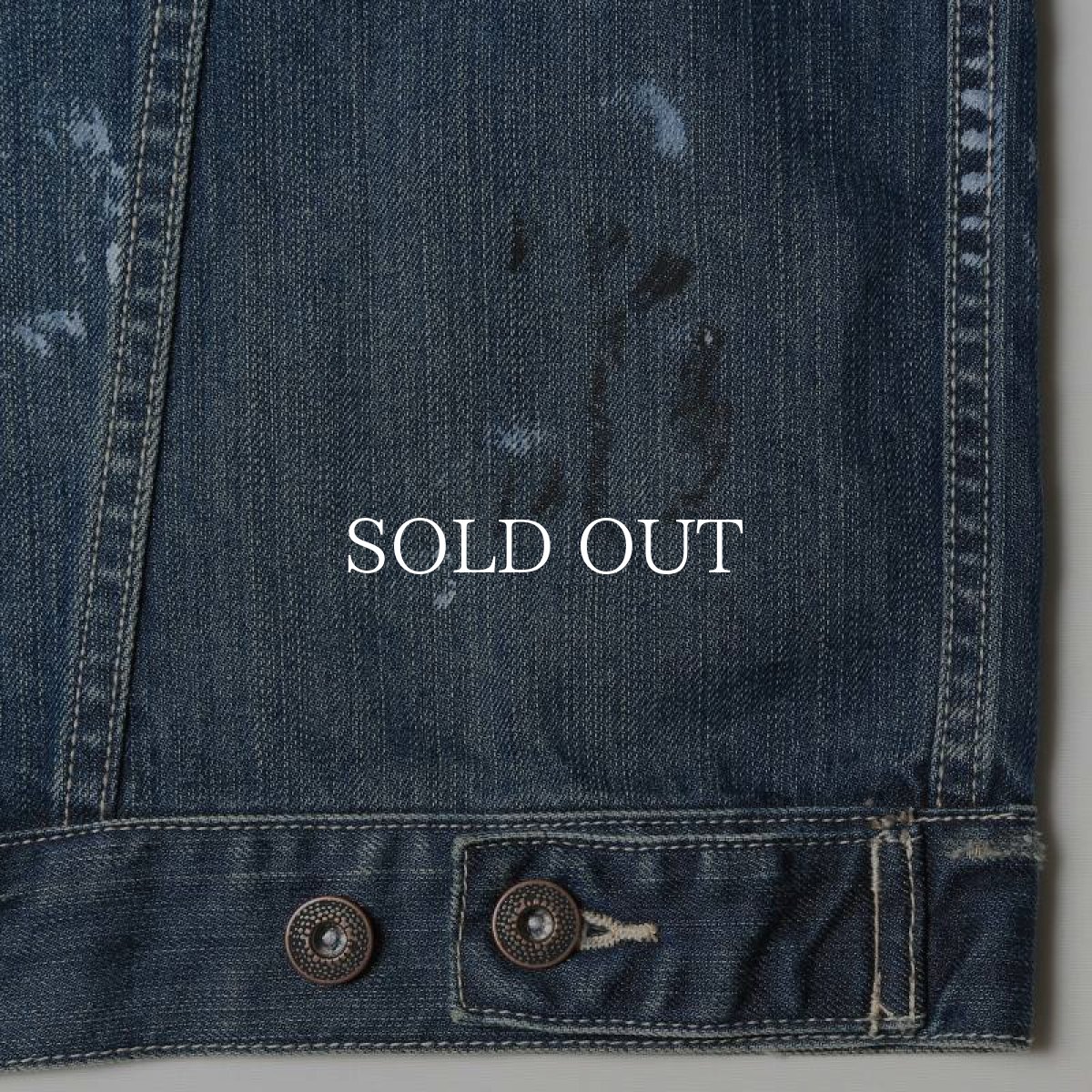 画像9: Liberaiders  PAINT SPLATTER DENIM JACKET (DARK BLUE) (9)