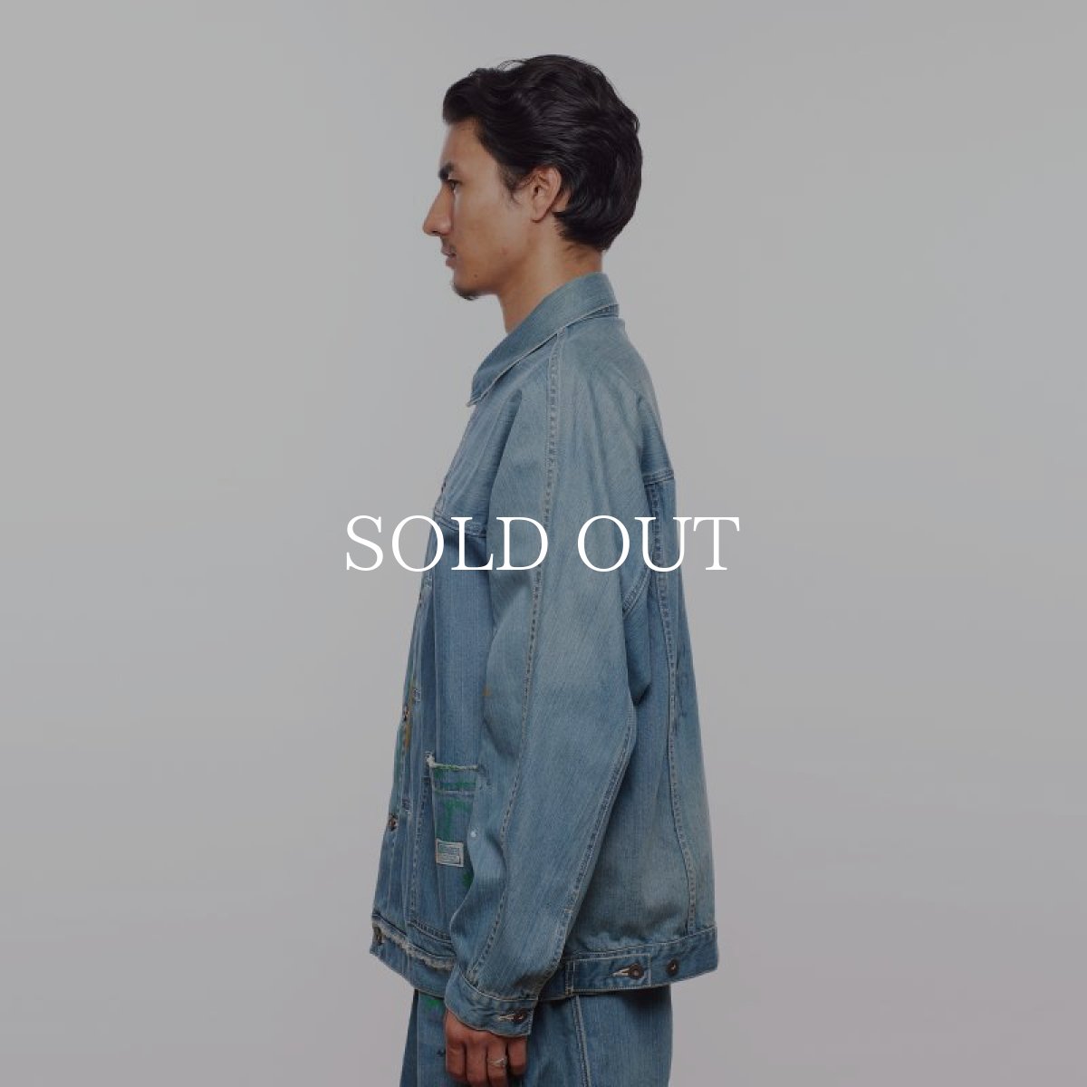 画像10: Liberaiders  PAINT SPLATTER DENIM JACKET (LIGHT BLUE) (10)