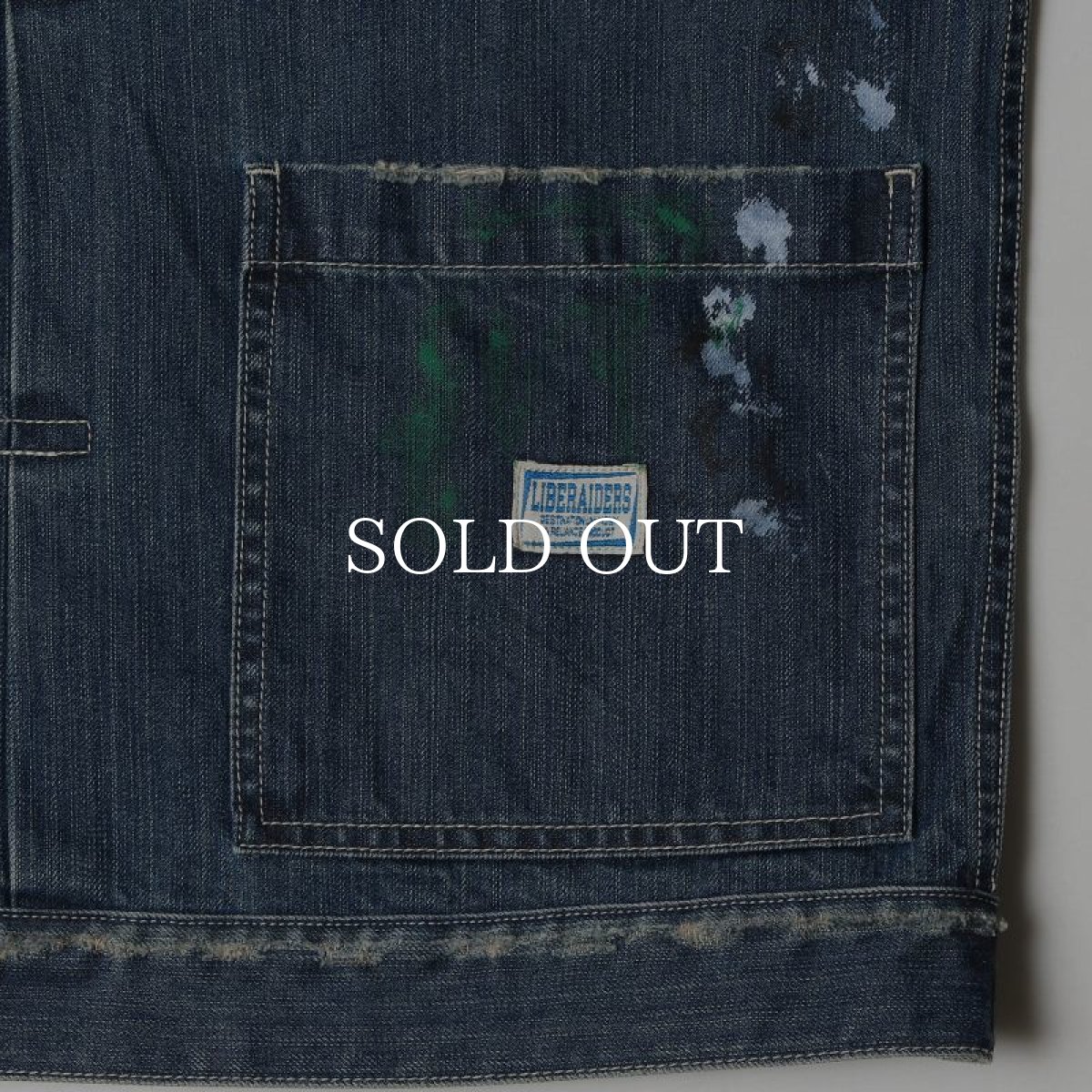 画像7: Liberaiders  PAINT SPLATTER DENIM JACKET (DARK BLUE) (7)
