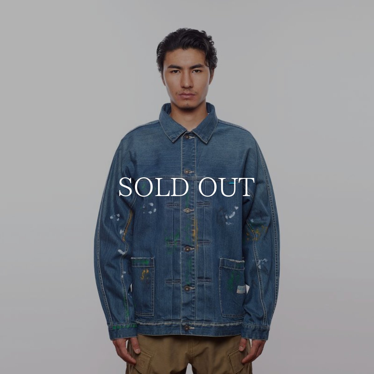 画像11: Liberaiders  PAINT SPLATTER DENIM JACKET (DARK BLUE) (11)