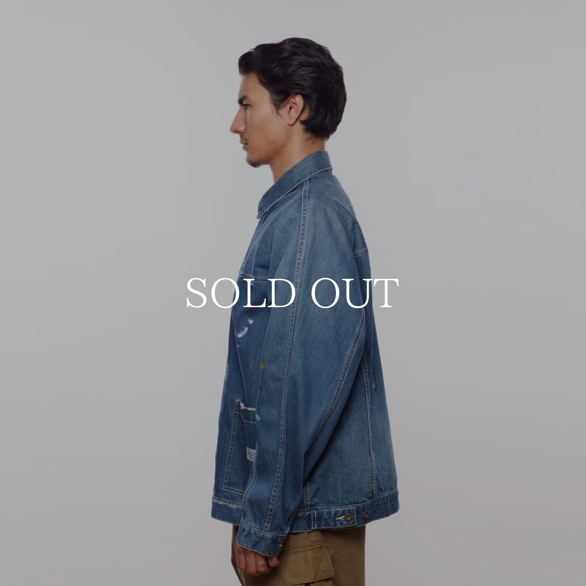 画像12: Liberaiders  PAINT SPLATTER DENIM JACKET (DARK BLUE) (12)