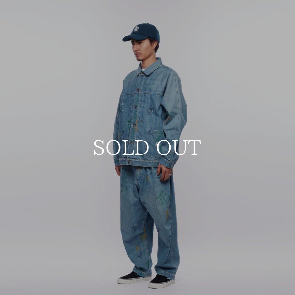 画像13: Liberaiders  PAINT SPLATTER DENIM JACKET (LIGHT BLUE) (13)