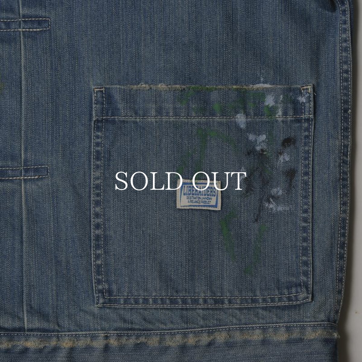 画像6: Liberaiders  PAINT SPLATTER DENIM JACKET (LIGHT BLUE) (6)