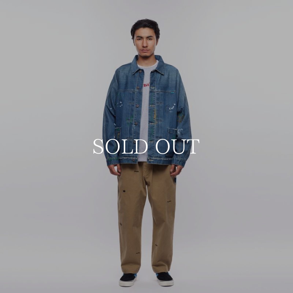 画像14: Liberaiders  PAINT SPLATTER DENIM JACKET (DARK BLUE) (14)