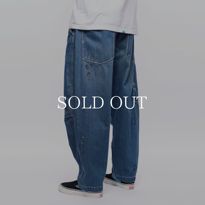 Liberaiders DENIM PAINTER SARROUEL PANTS (DARK BLUE) 767022203