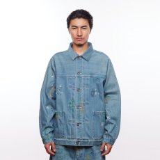 画像9: Liberaiders  PAINT SPLATTER DENIM JACKET (LIGHT BLUE) (9)