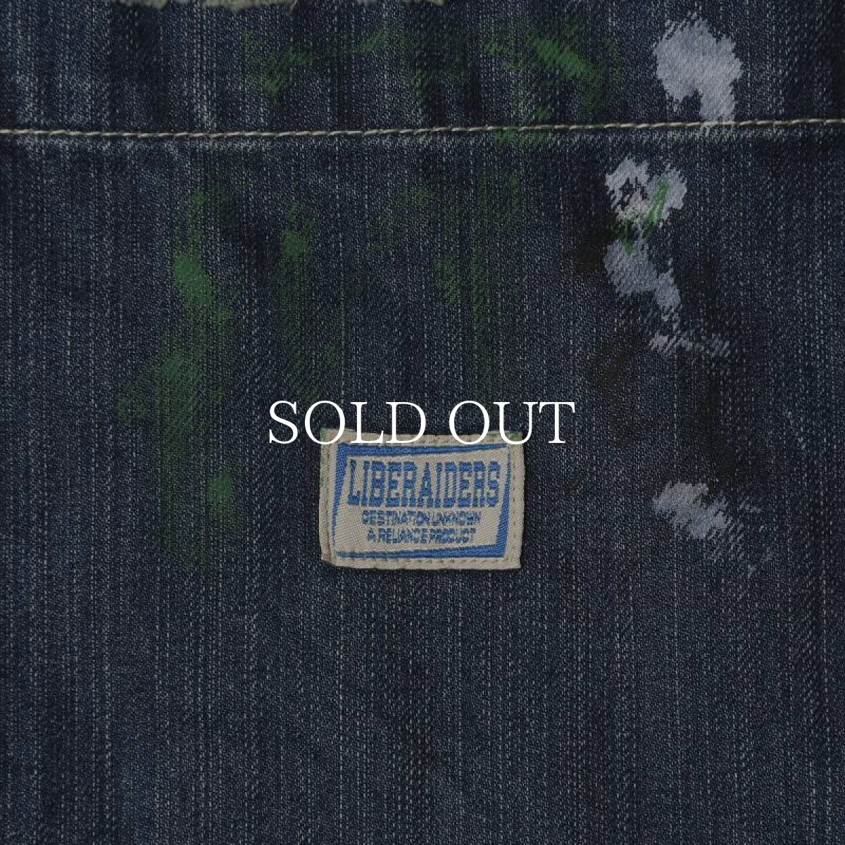 画像8: Liberaiders  PAINT SPLATTER DENIM JACKET (DARK BLUE) (8)