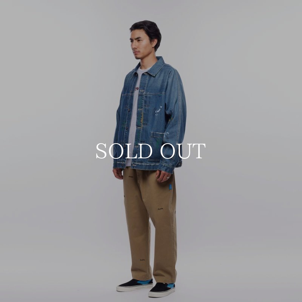 画像15: Liberaiders  PAINT SPLATTER DENIM JACKET (DARK BLUE) (15)