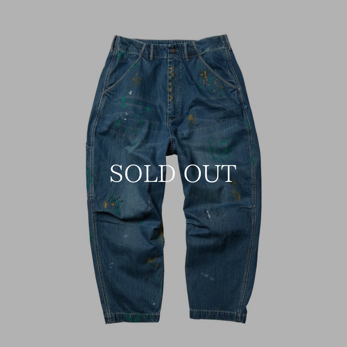 画像1: Liberaiders  DENIM PAINTER SARROUEL PANTS (DARK BLUE) (1)