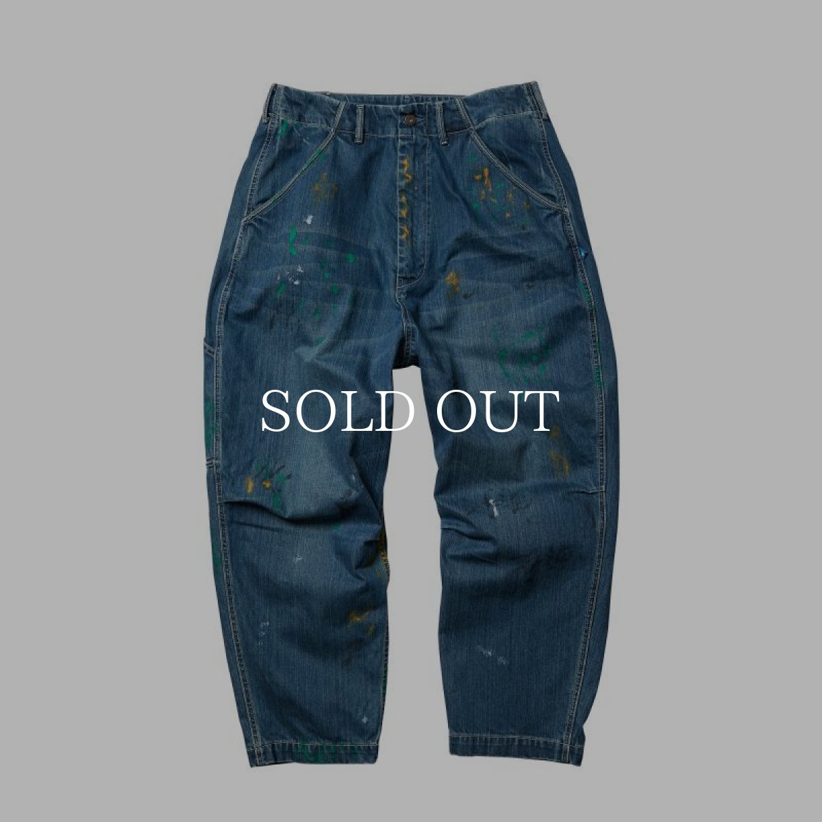 画像1: Liberaiders  DENIM PAINTER SARROUEL PANTS (DARK BLUE) (1)