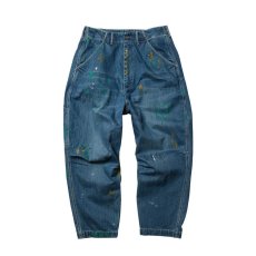 画像1: Liberaiders  DENIM PAINTER SARROUEL PANTS (DARK BLUE) (1)