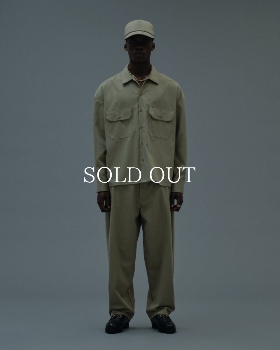 画像2: COOTIE   C/R Twill Raza CPO Shirt (Beige) (2)