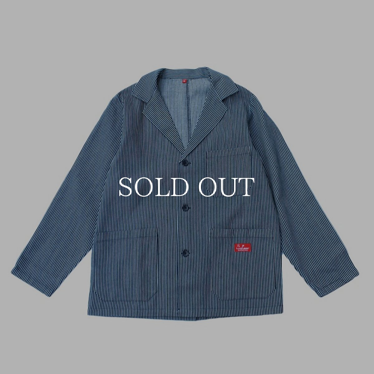 画像1: COOKMAN  Lab.Jacket Hickory (Navy) (1)