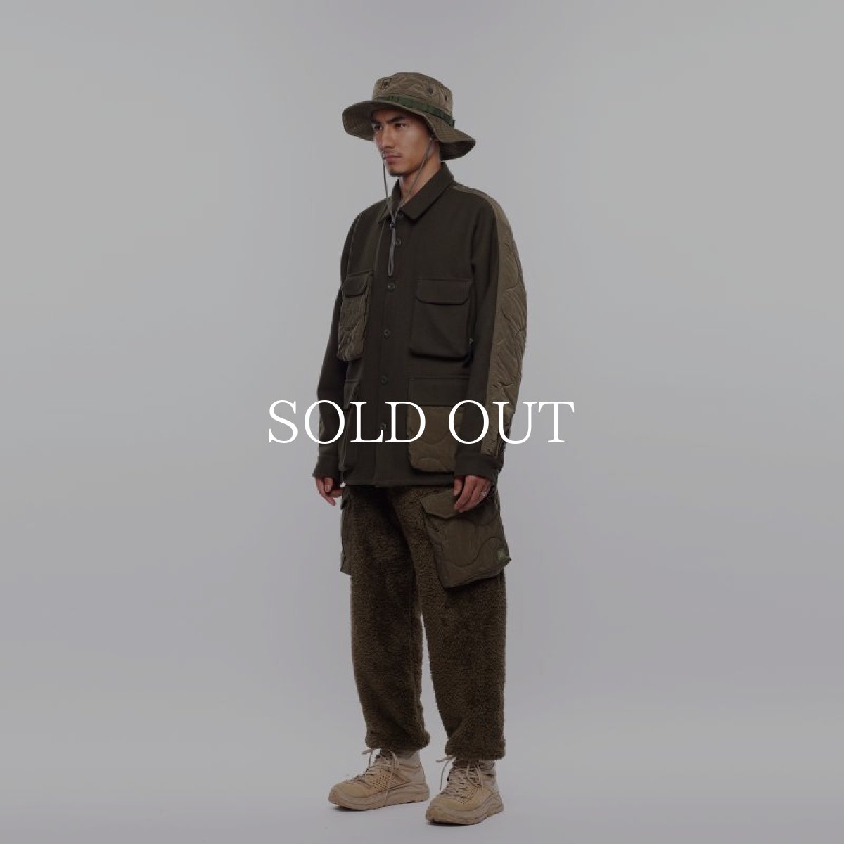 画像13: Liberaiders  QUILTED UTILITY SHIRT JACKET (OLIVE) (13)