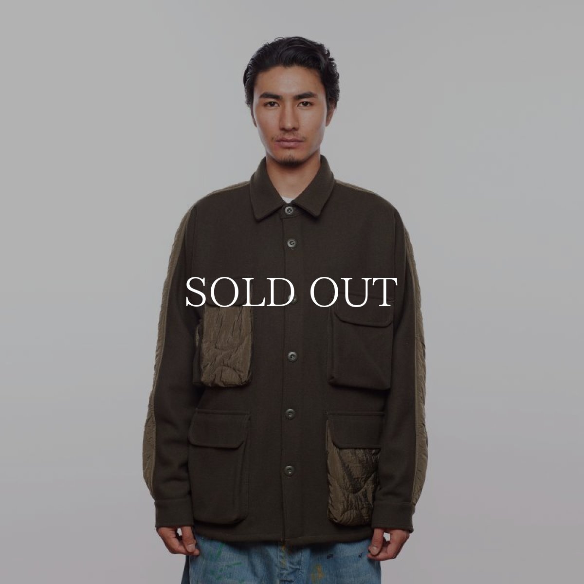 画像9: Liberaiders  QUILTED UTILITY SHIRT JACKET (OLIVE) (9)