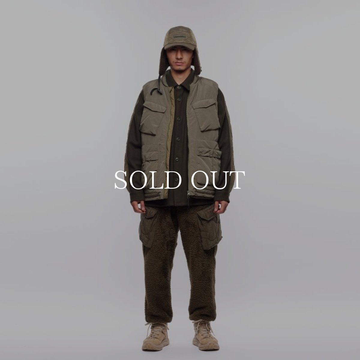 画像15: Liberaiders  QUILTED UTILITY SHIRT JACKET (OLIVE) (15)