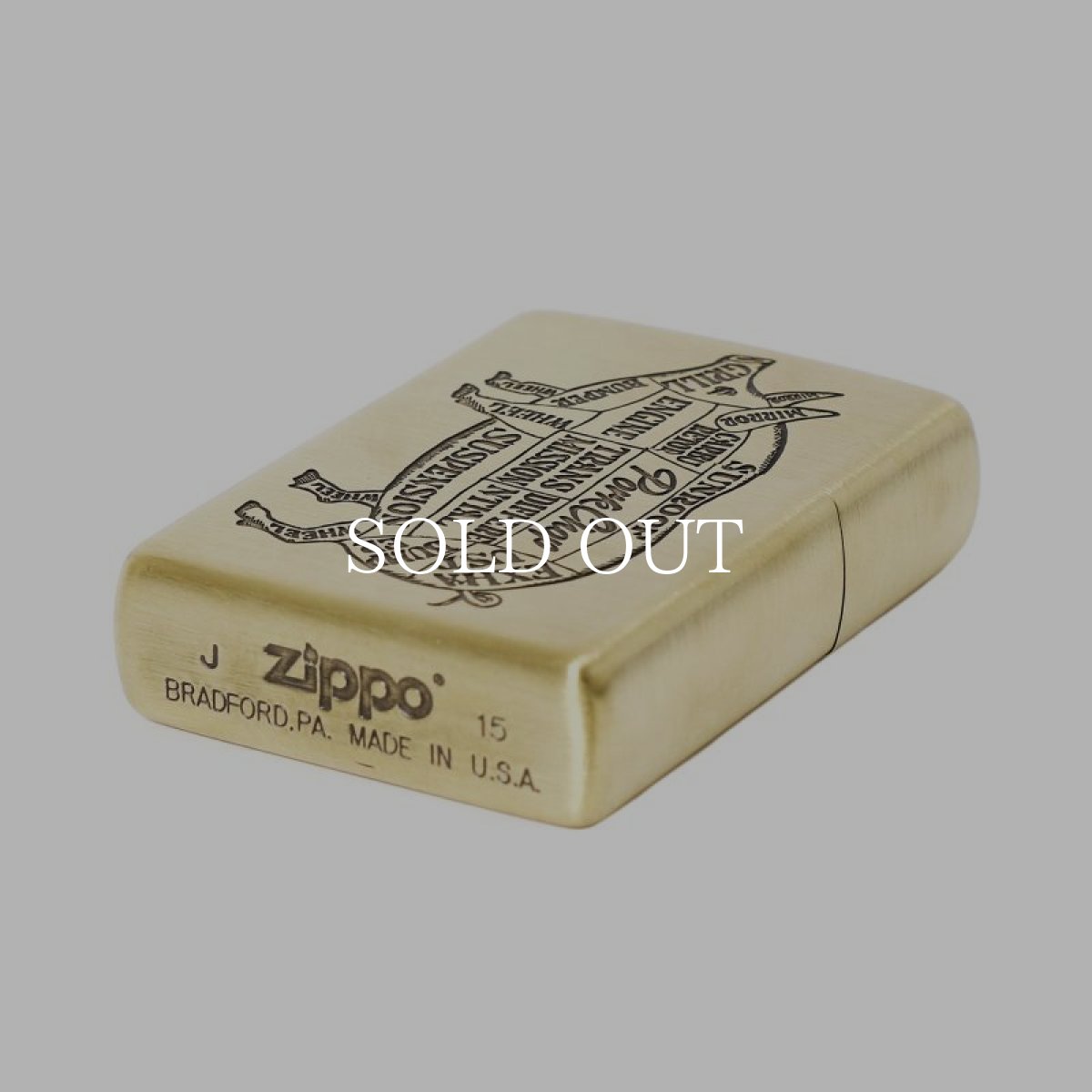 画像4: PORKCHOP GARAGE SUPPLY  BRASS PORK ZIPPO (GOLD) (4)