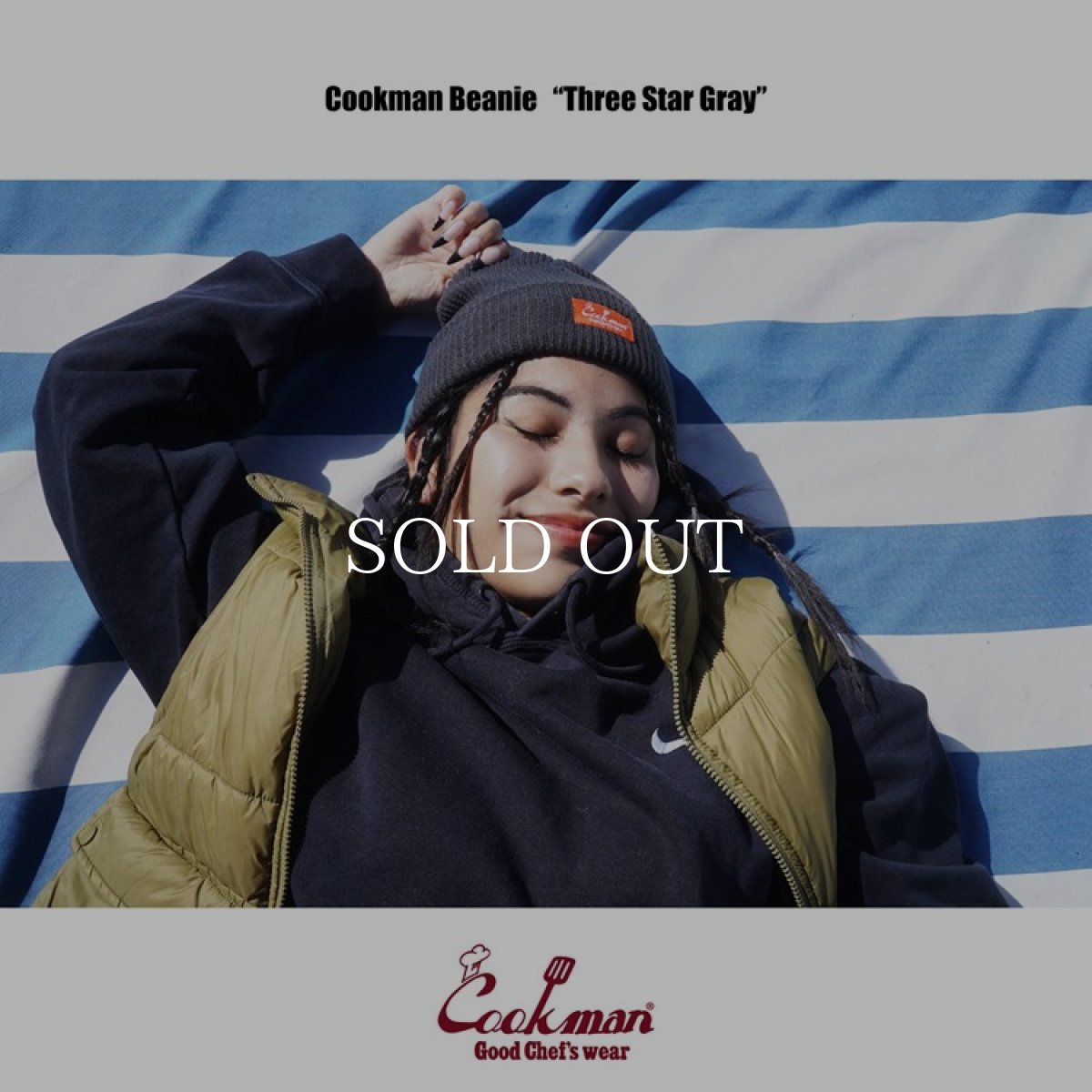 画像6: COOKMAN  ビーニー Beanie Logo Charcoal (Charcoal) (6)