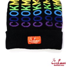 画像3: COOKMAN  ビーニー Beanie Logo Rainbow (Black) (3)