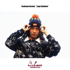 画像4: COOKMAN  ビーニー Beanie Logo Rainbow (Black) (4)