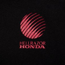 画像3: HELLRAZOR   HONDA CIRCLE CORE LOGO HOODIE (BLACK/RED STITCH) (3)