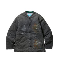 画像1: Liberaiders  LR DENIM PUFFER JACKET (GRAY) (1)