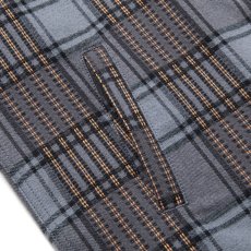 画像4: CALEE  Dobby check pattern swing top (Gray) (4)