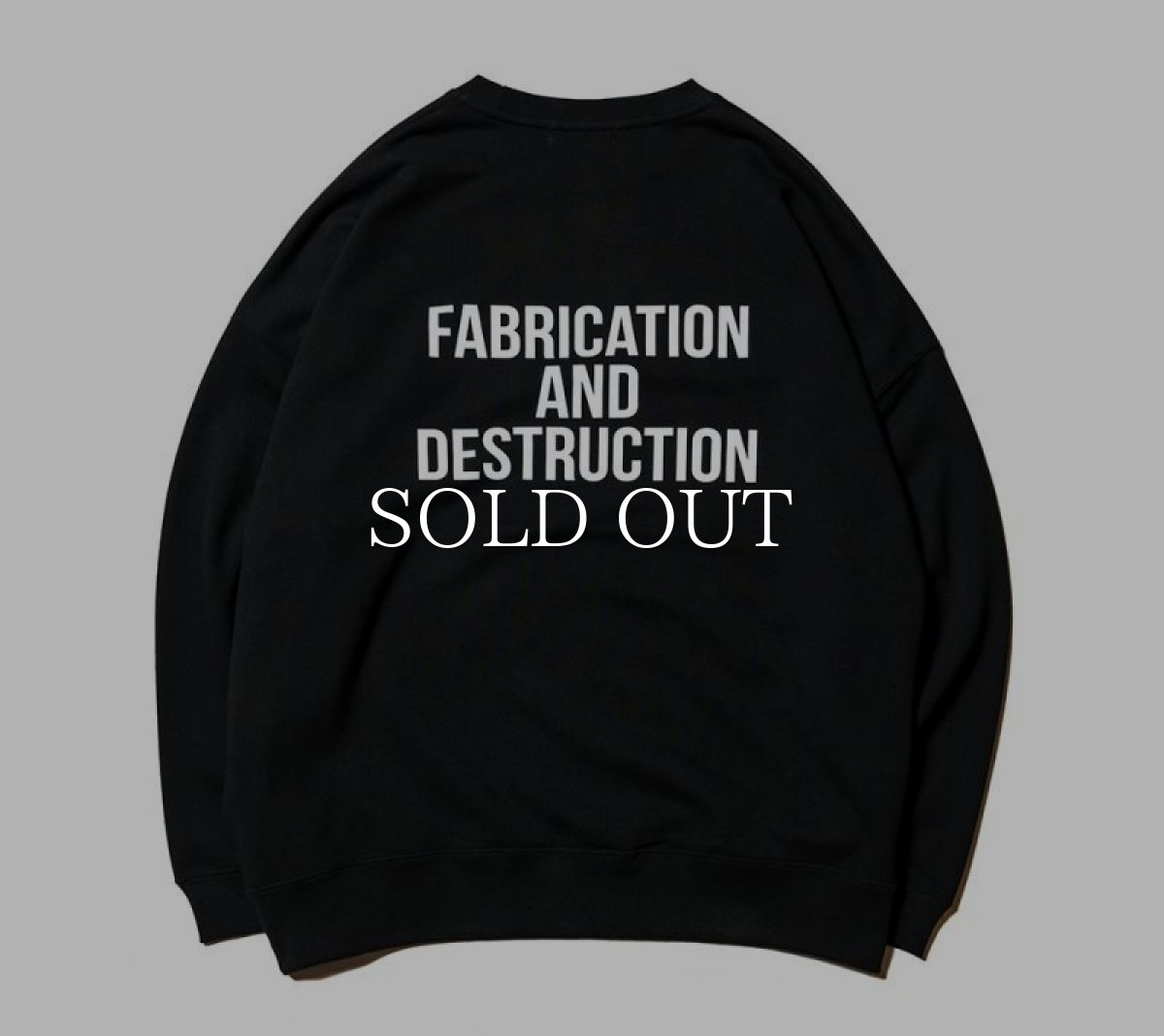 画像2: CUTRATE  CUTRATE LOGO DROPSHOULDER CREW NECK SWEAT (BLACK) (2)