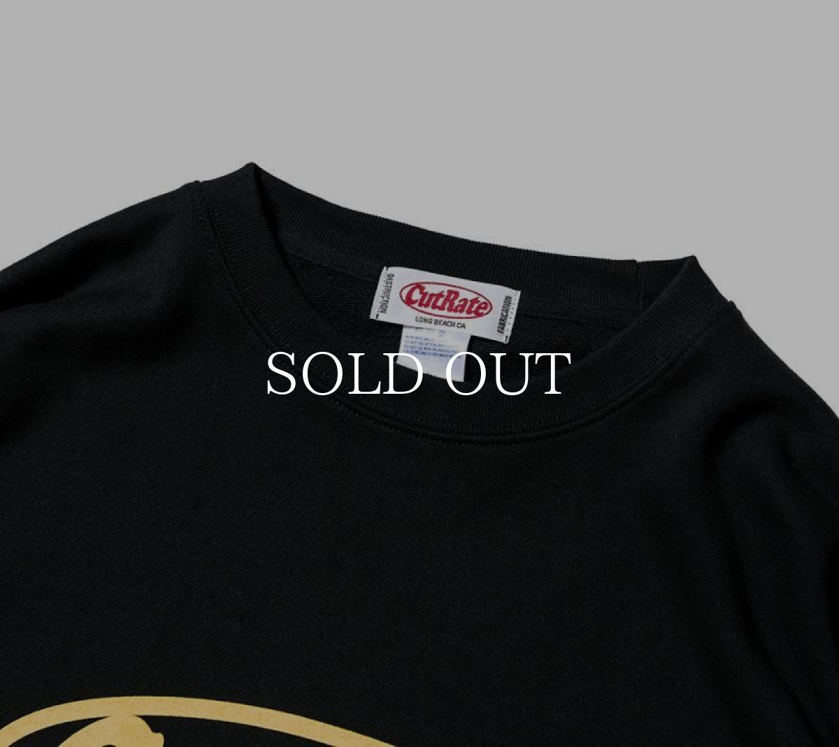 画像4: CUTRATE  CUTRATE LOGO DROPSHOULDER CREW NECK SWEAT (BLACK) (4)