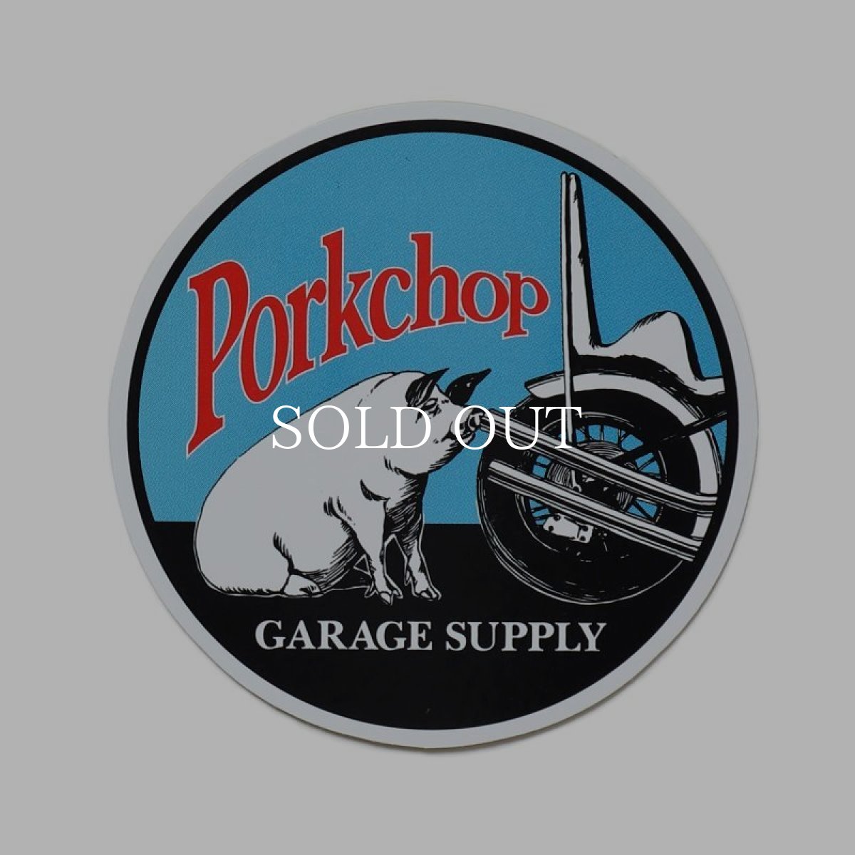 画像1: PORKCHOP GARAGE SUPPLY  PORKCHOPPER STICKER (RED×LBL) (1)
