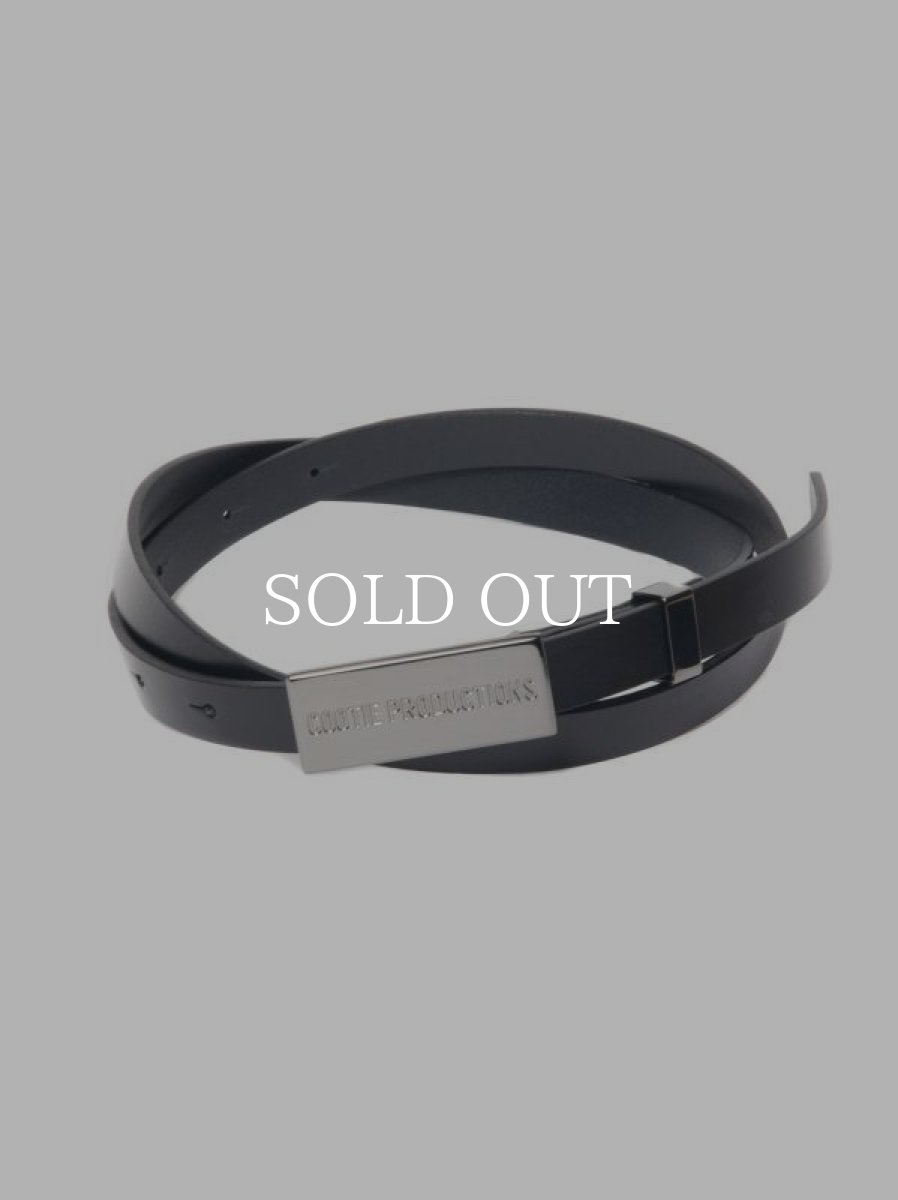 画像1: COOTIE   Leather Buckle Belt (Smooth) (Black) (1)