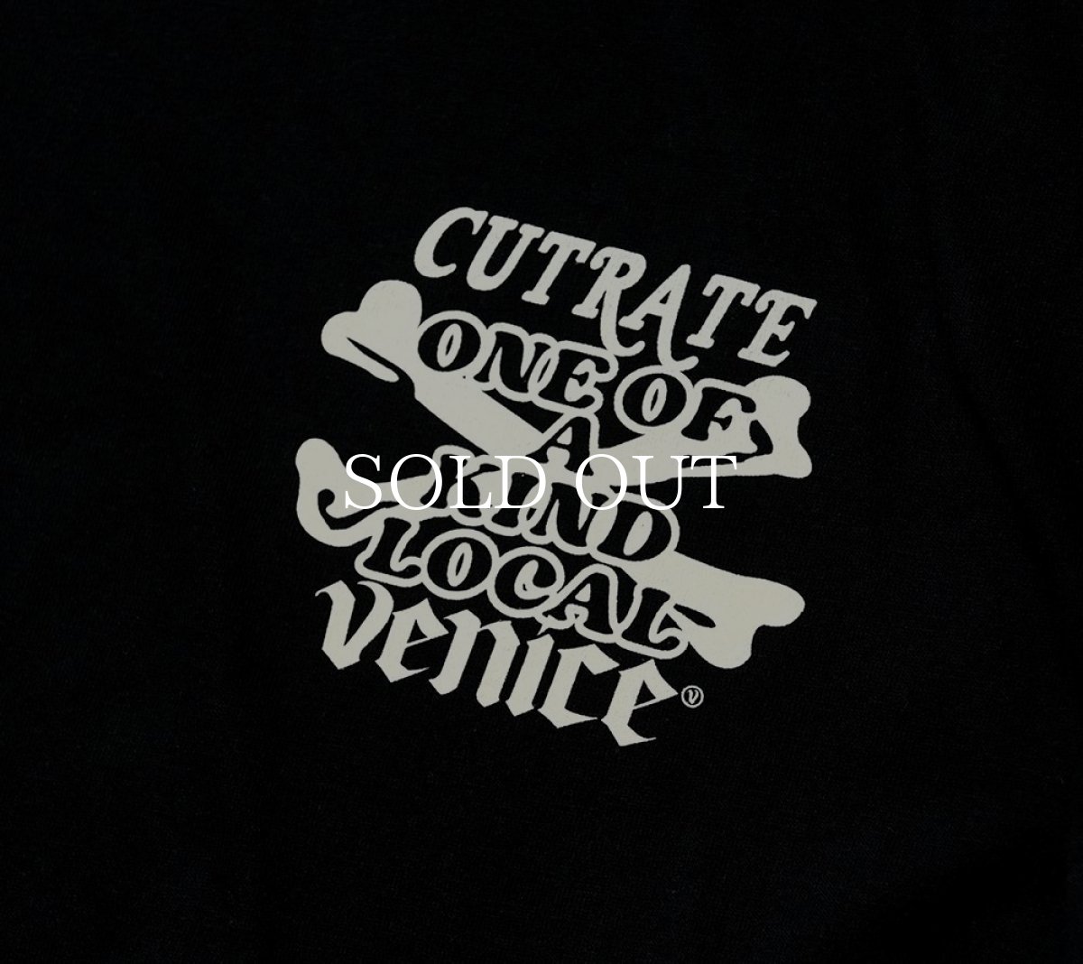 画像4: CUTRATE  ×VENICE8 COFFEE HOUSE?? CROSS BONE DROPSHOULDER L/S T-SHIRT (BLACK) (4)