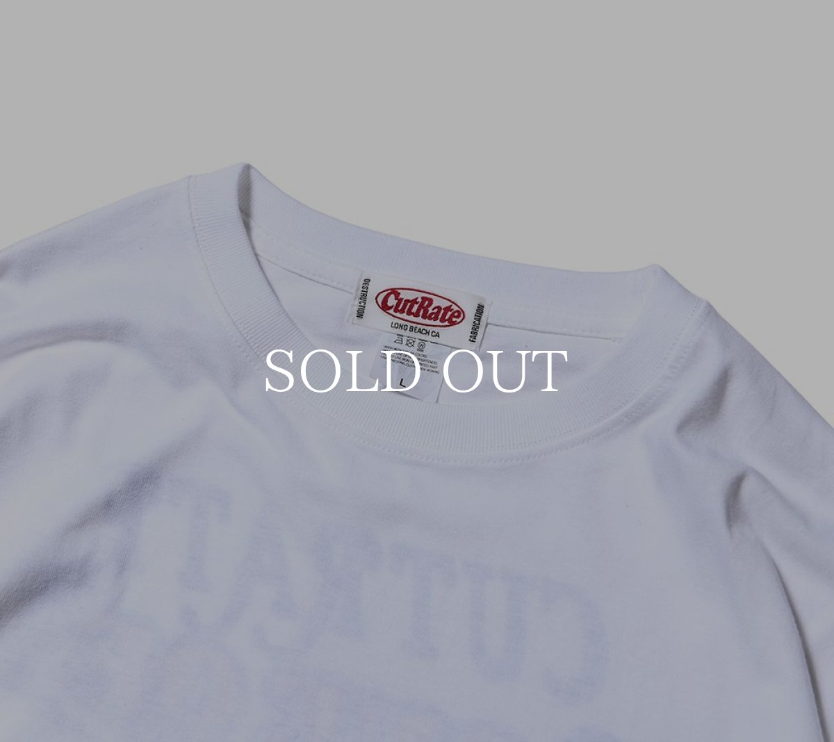 画像3: CUTRATE  ×VENICE8 COFFEE HOUSE?? CROSS BONE DROPSHOULDER L/S T-SHIRT (WHITE) (3)