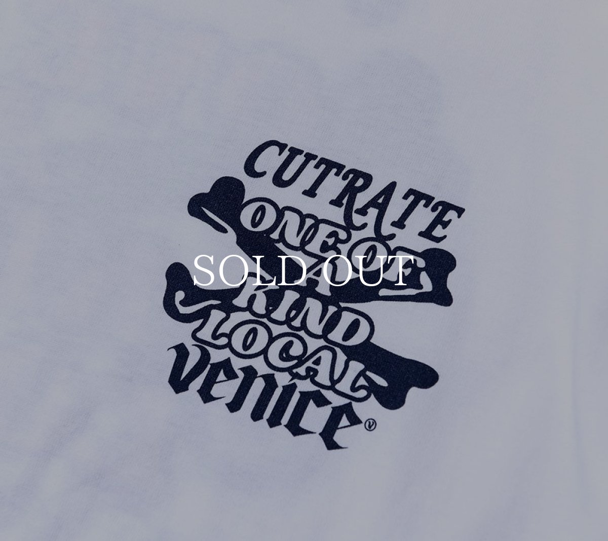画像4: CUTRATE  ×VENICE8 COFFEE HOUSE?? CROSS BONE DROPSHOULDER L/S T-SHIRT (WHITE) (4)
