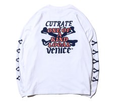 画像2: CUTRATE  ×VENICE8 COFFEE HOUSE?? CROSS BONE DROPSHOULDER L/S T-SHIRT (WHITE) (2)