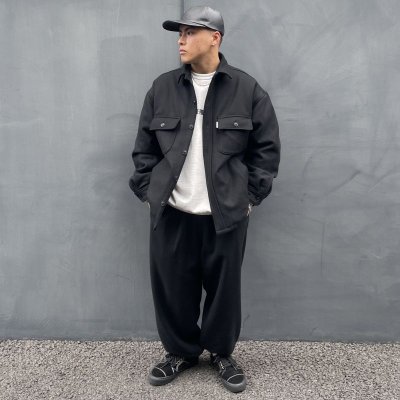 画像1: COOTIE   CA/W Melton CPO Jacket (Black)