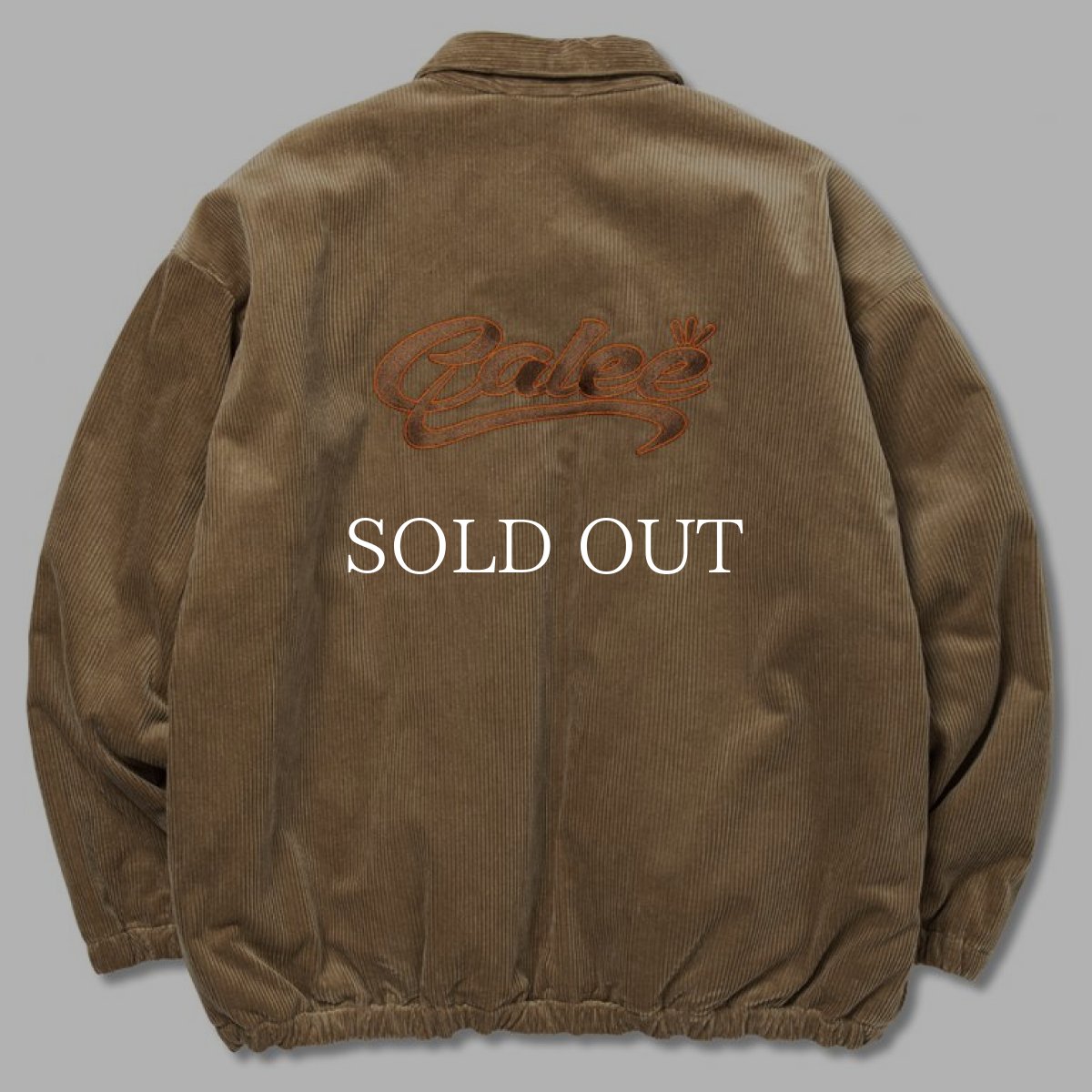 画像2: CALEE  CALEE Logo embroidery corduroy harrington jacket (Beige) (2)